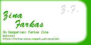 zina farkas business card